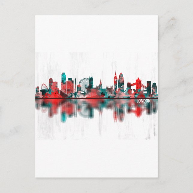 Postal De Invitación Esquina de Inglaterra de Londres (Anverso)