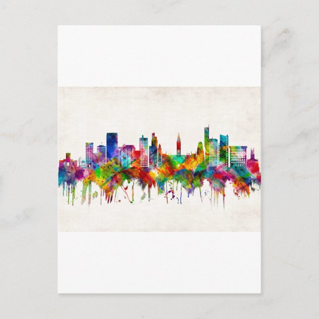 Postal De Invitación Esquina de Inglaterra de Manchester (Anverso)