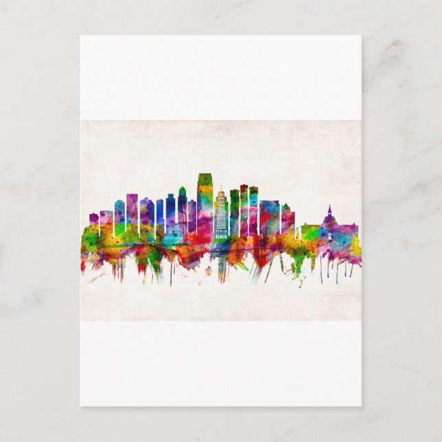 Postal De Invitación Esquina de Jersey City New Jersey (Anverso)