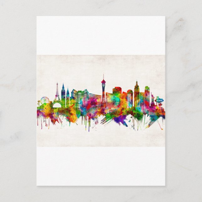 Postal De Invitación Esquina de Las Vegas Nevada (Anverso)