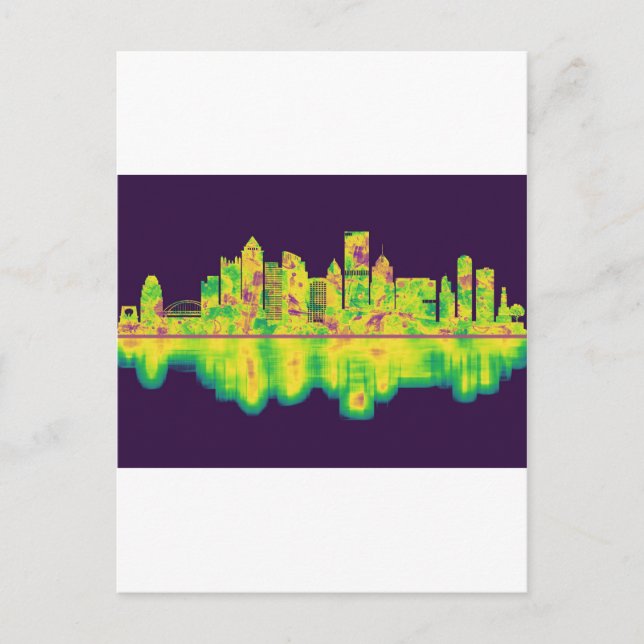 Postal De Invitación Esquina de Pittsburgh Pennsylvania (Anverso)