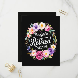 Postal De Invitación Esta Chica Está Retirada 2026 Retiro Floral