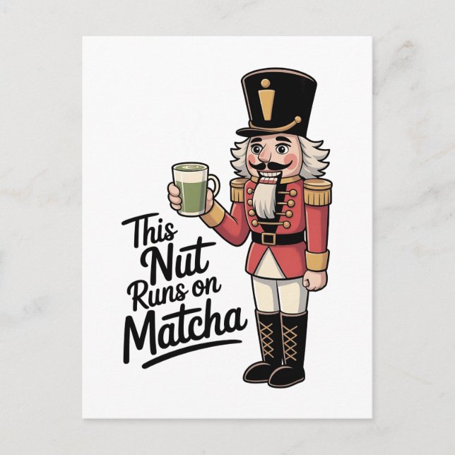 Postal De Invitación Esta nuez funciona con cascanueces de matcha Navid (Anverso)