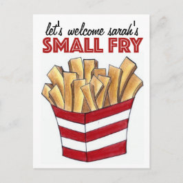 Postal De Invitación Estás invitado a Baby Shower Smally Fry French Fri