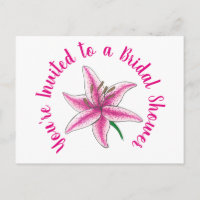Estás Invitado Fiesta de Despedida Flor de Lirio R