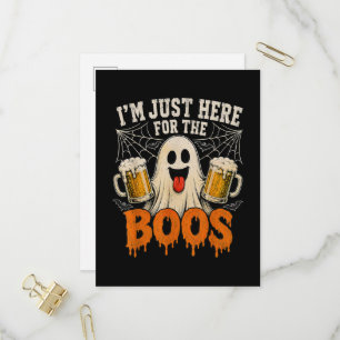 Postal De Invitación Estoy Aquí Solo por los Abucheos Funny Ghost Hallo
