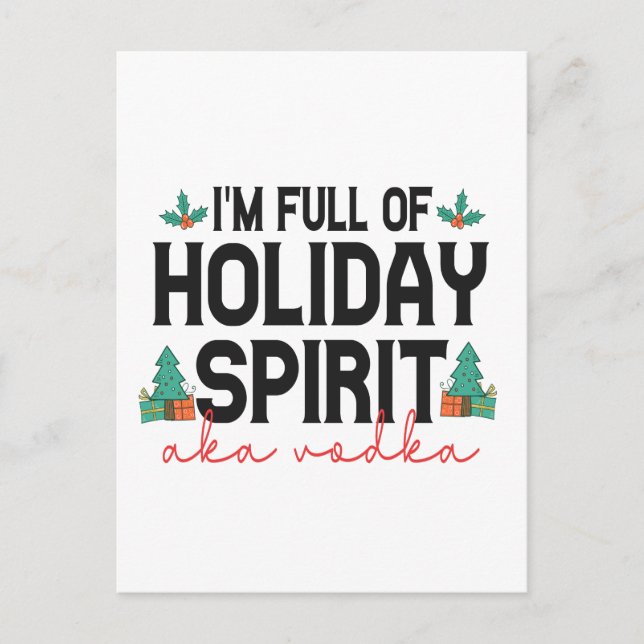 Postal De Invitación Estoy lleno de Navidades divertidos del espíritu d (Anverso)