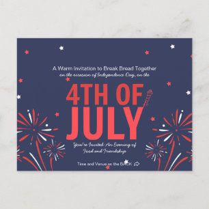 Postal De Invitación Estrella española, 4 de julio