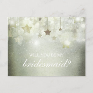 Postal De Invitación Estrellas brillantes Serás Mi Novia