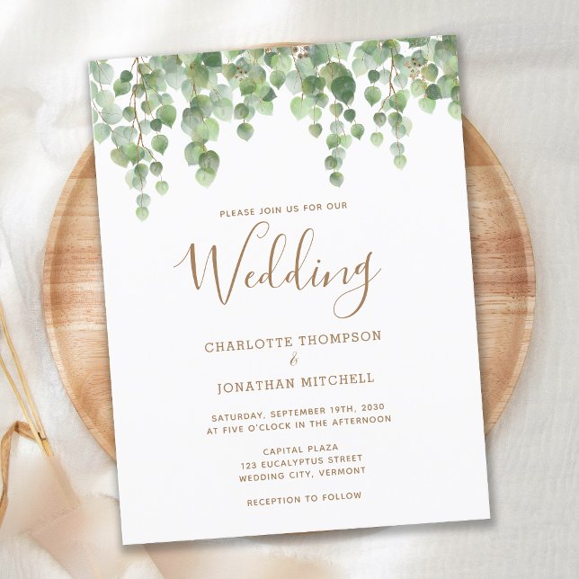 Postal De Invitación Eucalyptus Boda de vegetación botánica (Subido por el creador)