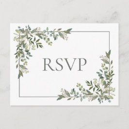 Postal De Invitación Eucalyptus Boda Verde Sage Botánica RSVP