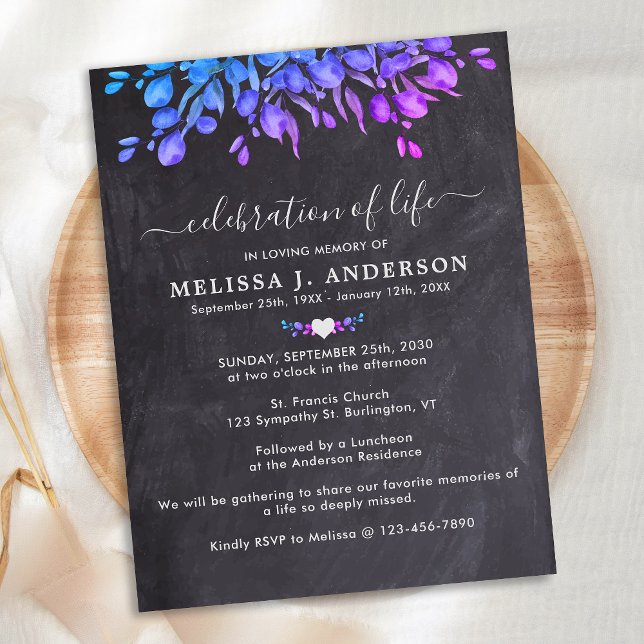 Postal De Invitación Eucalyptus Celebración De La Vida En La Tarta Botá (Subido por el creador)
