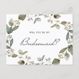 Postal De Invitación Eucalyptus Wreath Serás Mi Novia