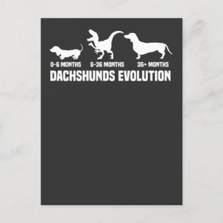 Postal De Invitación Evoluciones de Dachshund