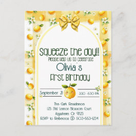 Postal De Invitación Exprime el día - Cumpleaños 1 de bebés