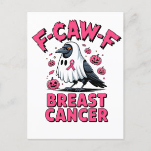 Postal De Invitación F-Caw-F Cáncer de Mama Funny Crow Crow