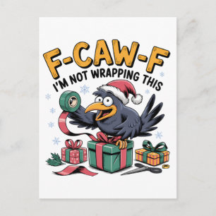 Postal De Invitación F-Caw-F No Envuelvo Esta Navidad Divertida