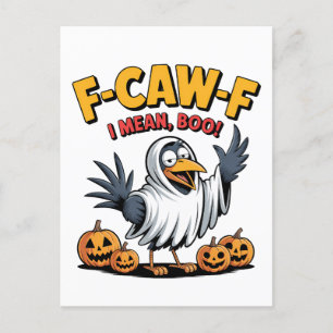 Postal De Invitación F-Caw-F Quiero decir Boo Divertido Espeluznante Ha