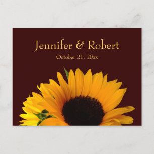 Postal De Invitación Fall Sunflower Wedding RSVP