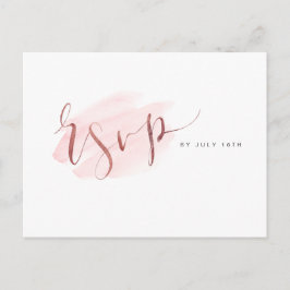 Postal De Invitación Faux Gold Moderno Simple Script Wedding RSVP