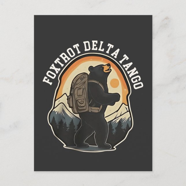 Postal De Invitación FDT resiste el filete del oso Delta Tango (Anverso)