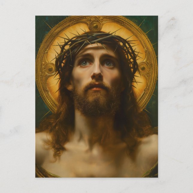 Postal De Invitación Fe Esperanza Amor | Regalo Cristiano Jesús Cristo (Anverso)