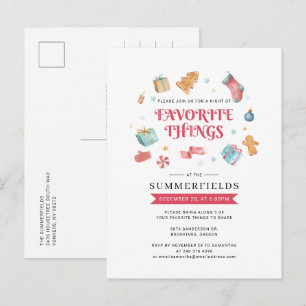 Postal De Invitación Felices vacaciones Navidades Fiesta de cosas favor