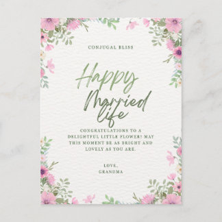 Postal De Invitación Felicitación de boda 