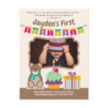 Feliz 1° cumpleaños Teddybear Pastel de repostería