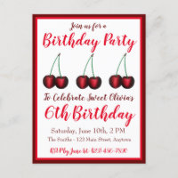 Feliz Cumpleaños Dulce Cereza Bing Cerezas Fruta