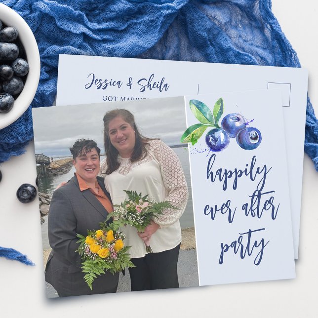 Postal De Invitación Feliz desde la recepción de la boda casual (Subido por el creador)