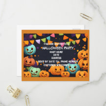 Feliz Fiesta de calabaza sonriente de Halloween