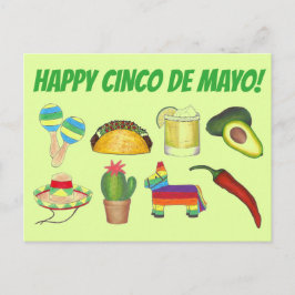 Postal De Invitación Feliz Fiesta Mexicana de Cinco de Mayo