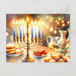 Postal De Invitación Feliz Hanukkah