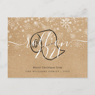 Postal De Invitación Feliz Navidad Año Nuevo Rústico De Diversión