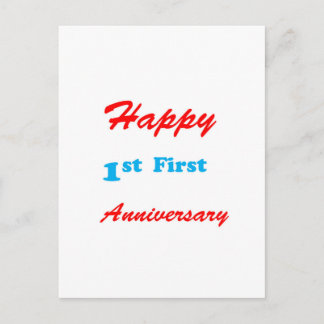Postal De Invitación Feliz primer ANIVERSARIO Primera Celebración Bendi