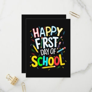 Postal De Invitación Feliz Primer Día de Regreso a la Escuela