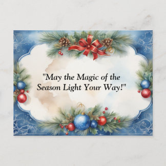 Postal De Invitación Festividades etéreas azules: Personalizar la cebra