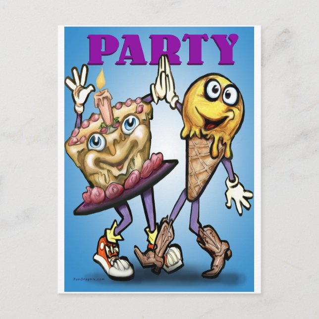 Postal De Invitación Fiesta (Anverso)