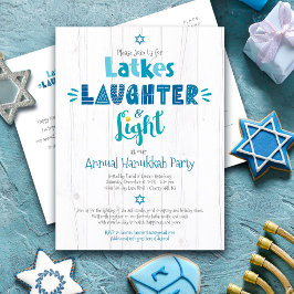 Postal De Invitación Fiesta anual de Hanukkah frena rencor de risa