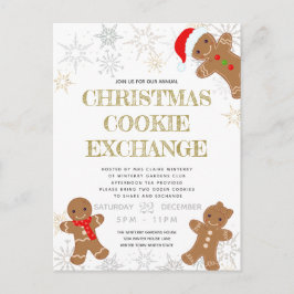 Postal De Invitación Fiesta blanca de la fiesta de intercambio de cooki