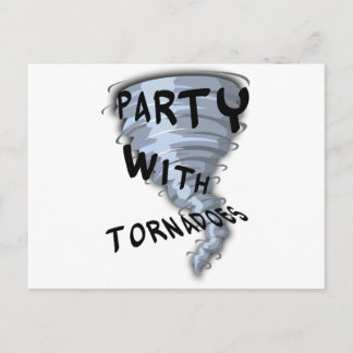 Postal De Invitación Fiesta Con Tornadoes