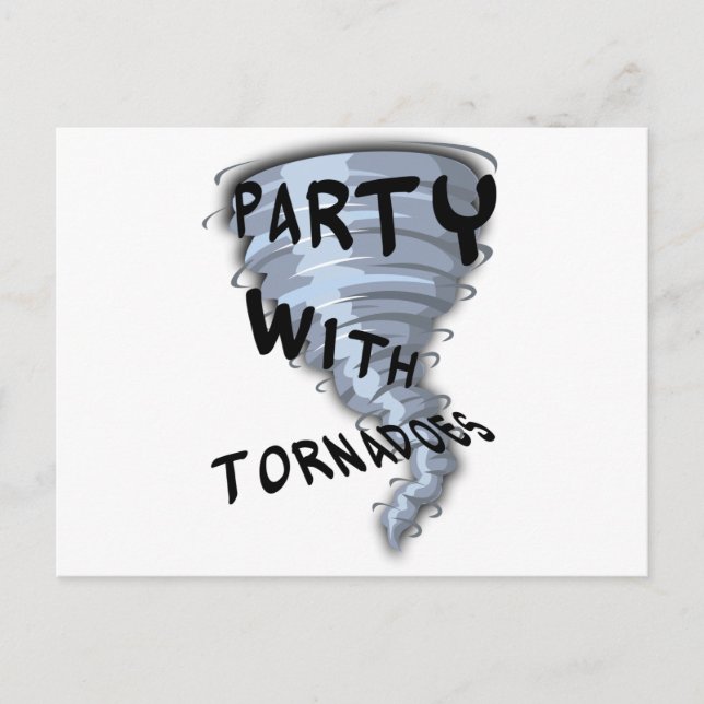 Postal De Invitación Fiesta Con Tornadoes (Anverso)