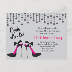 Postal De Invitación Fiesta de Bachlerotte / Chicas Noche fuera/