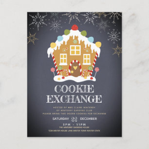 Postal De Invitación Fiesta de Cookie Exchange