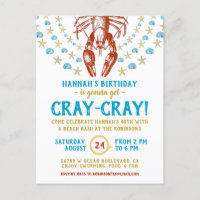 Fiesta de cumpleaños | Cangrejo de río Nautical Ad