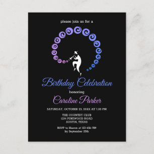 Postal De Invitación Fiesta de cumpleaños de músico de Trumpet de jazz