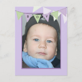 Postal De Invitación Fiesta de Cumpleaños de Niños Bunting Asequible pa