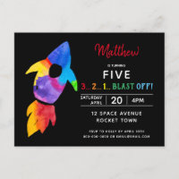 Fiesta de cumpleaños del buque con cohete arco iri