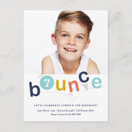 Postal De Invitación Fiesta de cumpleaños infantil Budget Bounce